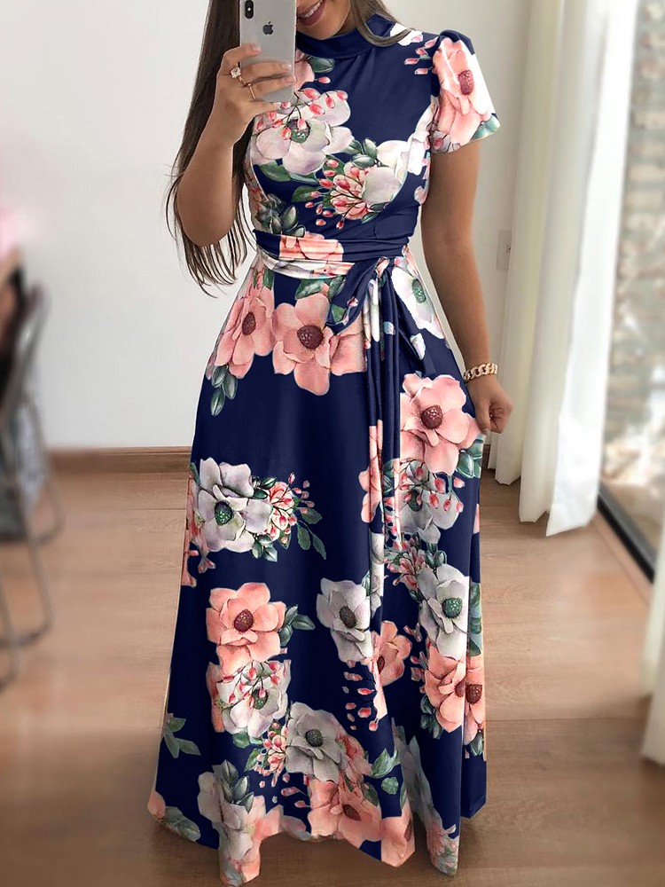 Long Lady Fashion Floral Dress – Decency Online Store